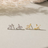 STMG Tiny Leaf Stud Earrings in 2 colours