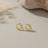 Tiny Wreath Stud Earrings (S925)