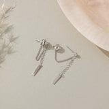 Vertical Bar Dangle Earrings (S925)