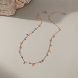 STMG Tassel Clavicle Choker Necklace in rose gold