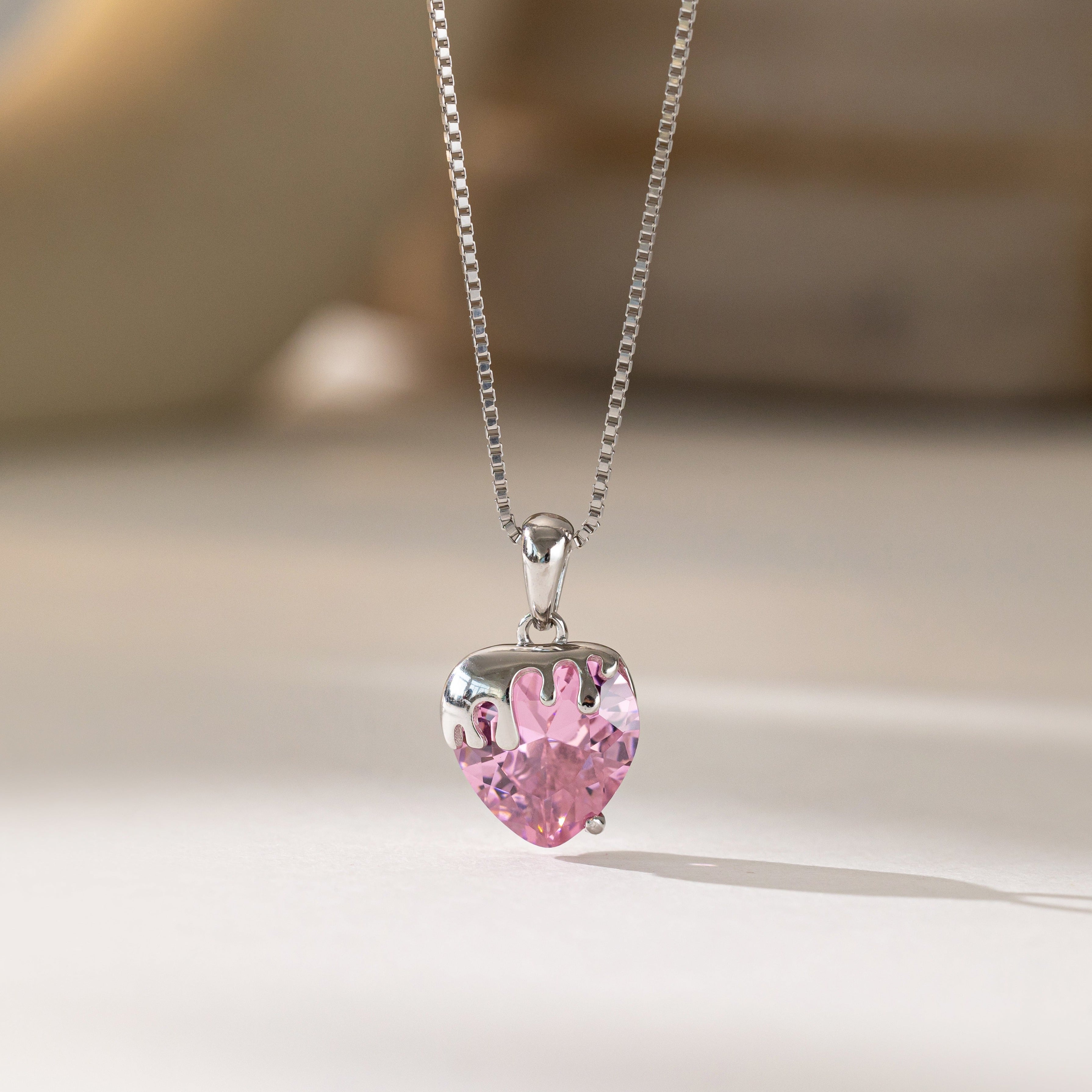 STMG Pink Heart Necklace