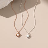 White Fire Opal Necklace (S925)