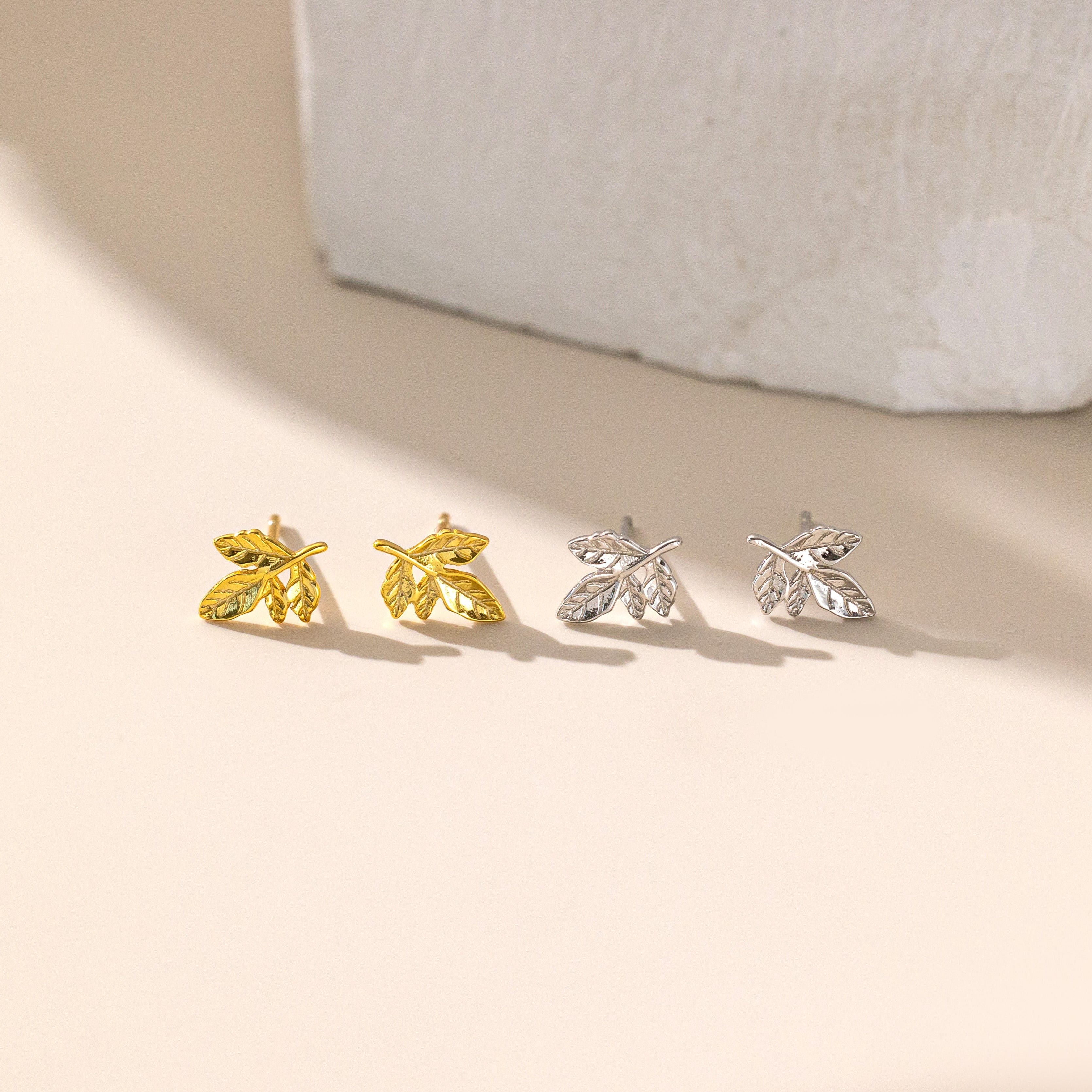 STMG Maple Leaf Stud Earrings in 2 colours