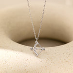 Cupid Bow And Arrow Necklace in silver