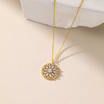 STMG Sparkling Sunflower Necklace in gold