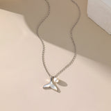 Whale Tail with Pearl Necklace (S925)