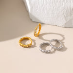 Diamond Twisted Circle Pave Hoops in 2 colours