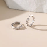 Twisted Circle Pave Hoops (S925)