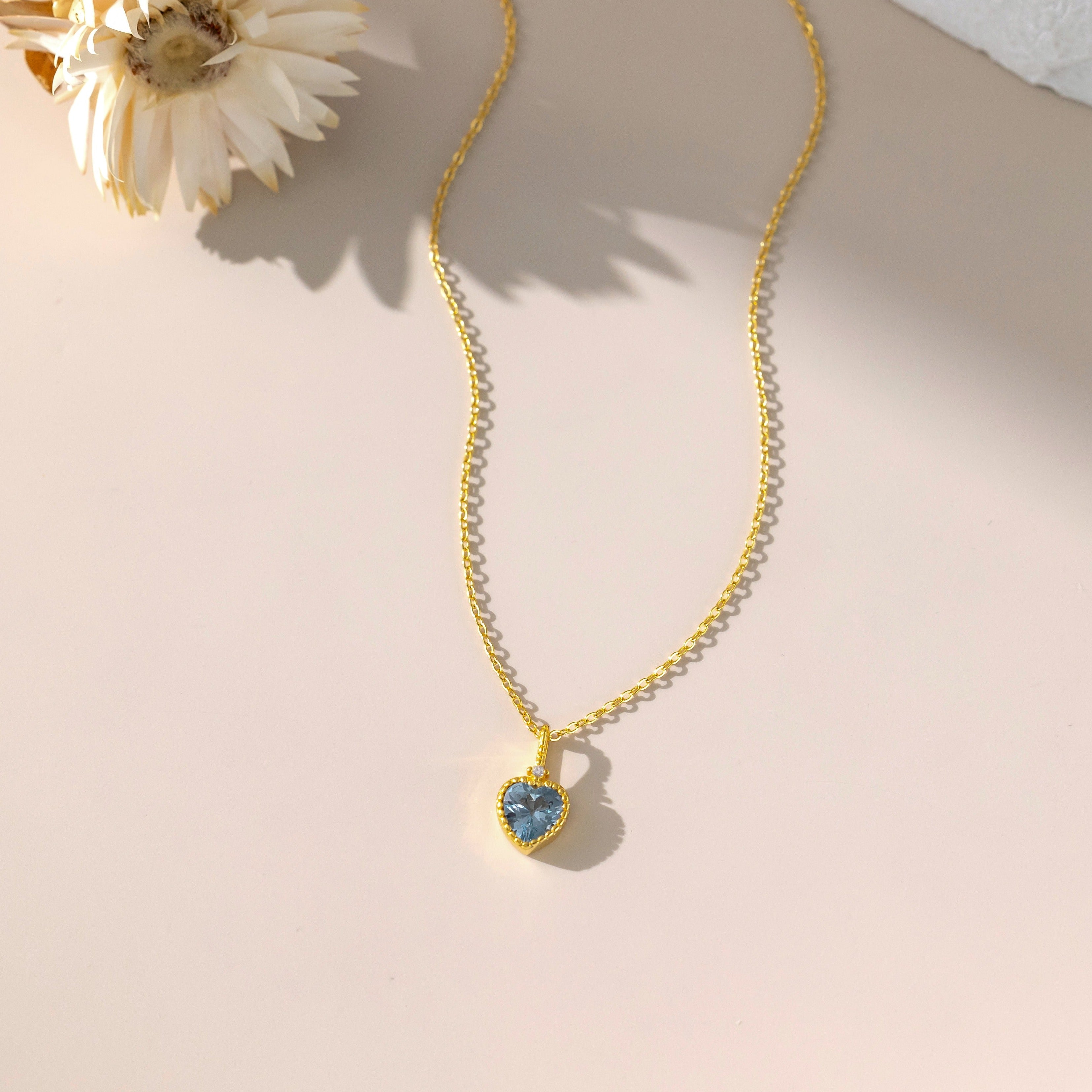 Blue Sweet Heart Necklace 