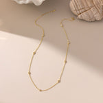 STMG Minimalist Diamond Necklace in gold