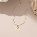 STMG Rose with CZ Necklace