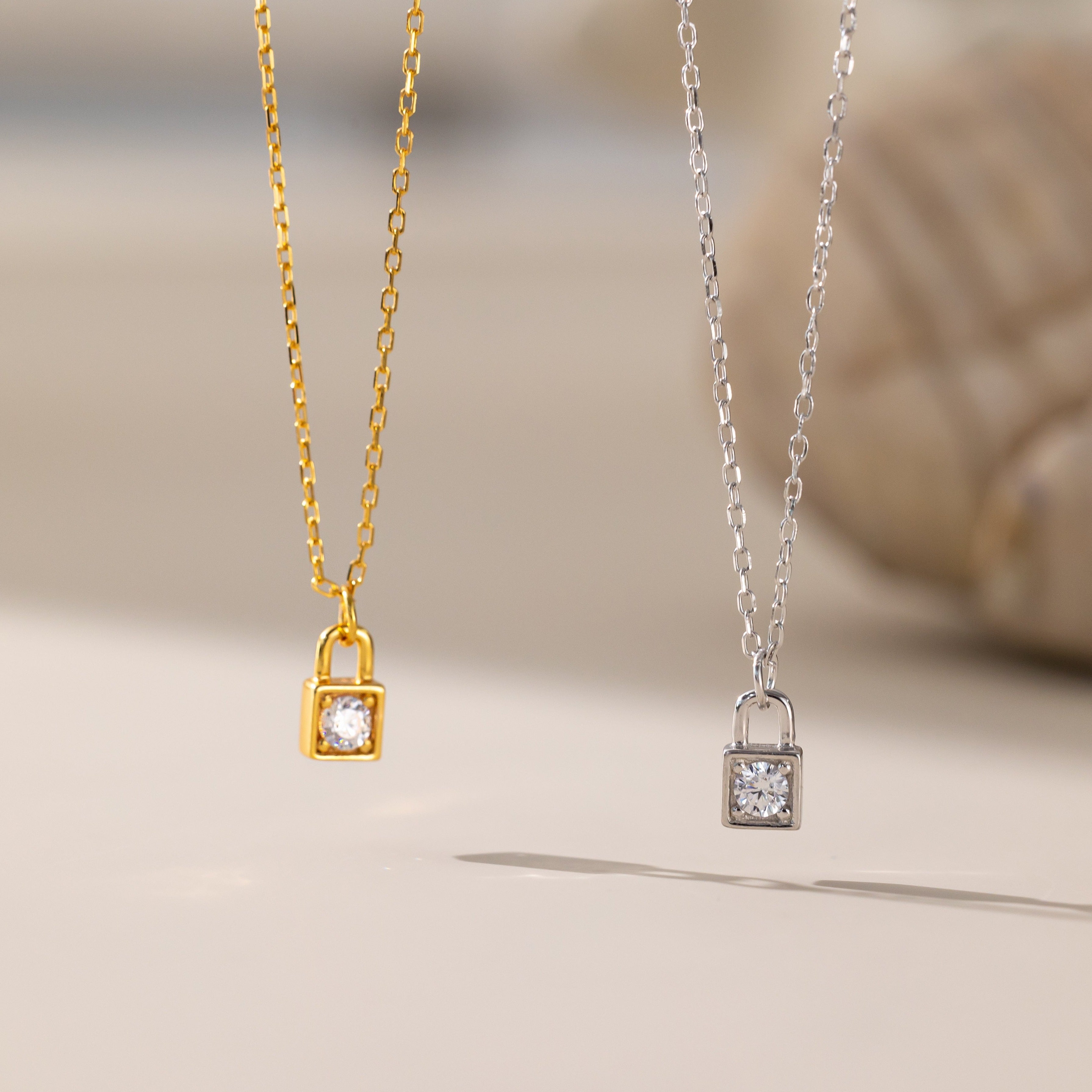 STMG Minimalist Padlock Necklace in 2 colours