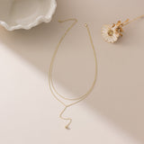 Y Shape Duo-layer Necklace (S925)