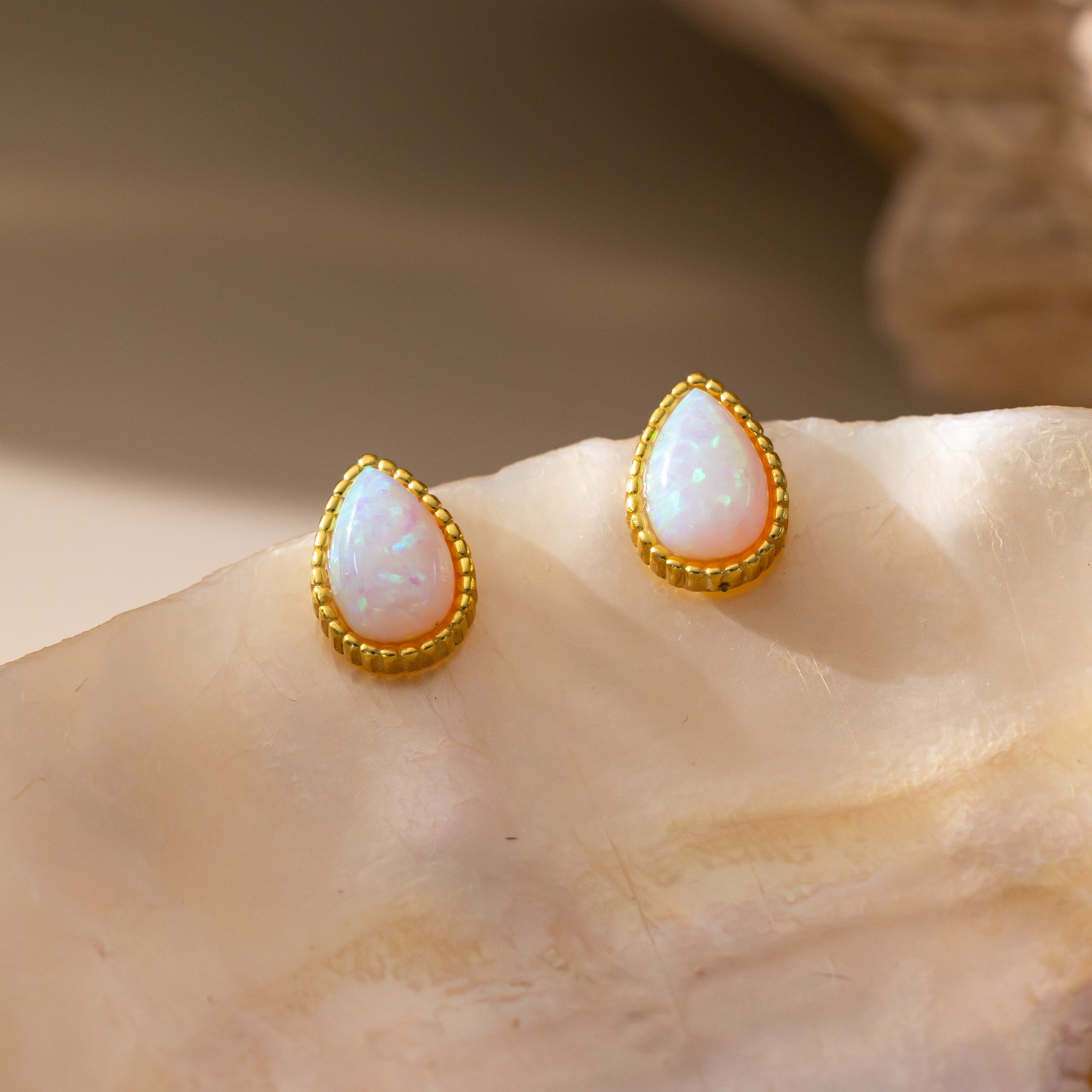 STMG Opal Droplet Stud Earrings