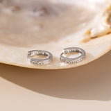 STMG Roman Numeral Hoops in silver