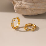 Twisted Circle Pave Hoops (S925)