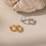 Twisted Circle Pave Hoops (S925)