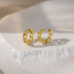 Chain Circle Hoops ini gold