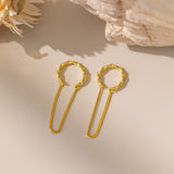 Twisted Circle Tassel Ear Cuff Earrings (S925)