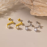 Diamond Stud Earrings in 2 colours