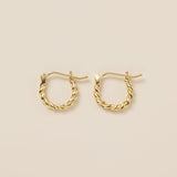 Twisted Circle Hoops (S925)