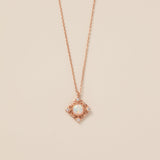 White Fire Opal Necklace (S925)