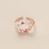 Flower Wreath Adjustable Ring