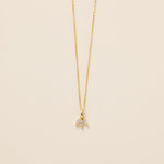 STMG Tiny Leaf Necklace in gold