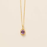 STMG Natural Amethyst Droplet Necklace