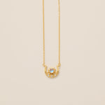 STMG Tiny Sun and Moon Necklace in gold