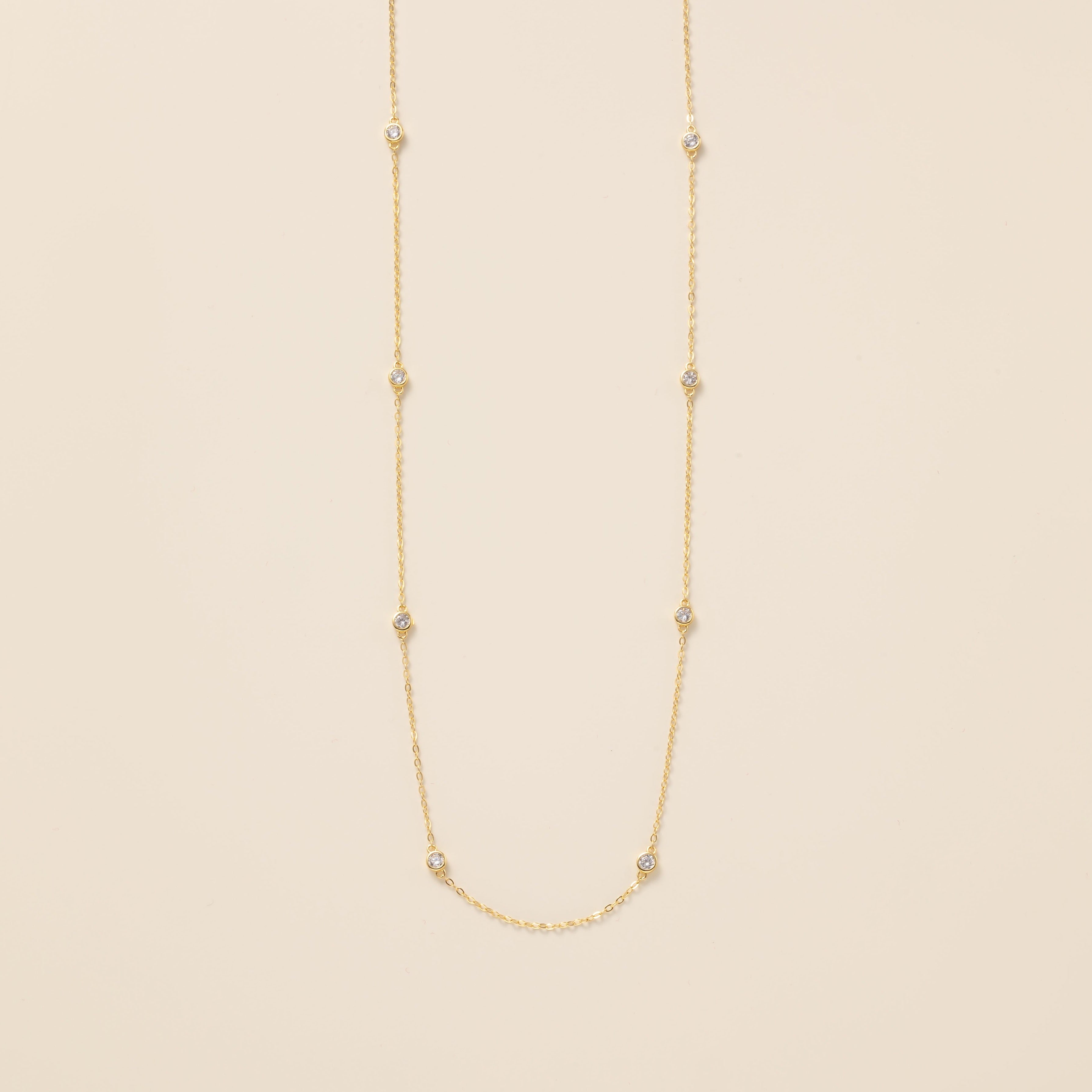 STMG Minimalist Diamond Necklace in gold