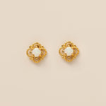 STMG Tiny Opal Stud Earrings in gold