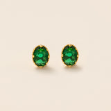 STMG Minimalist Emerald Earrings