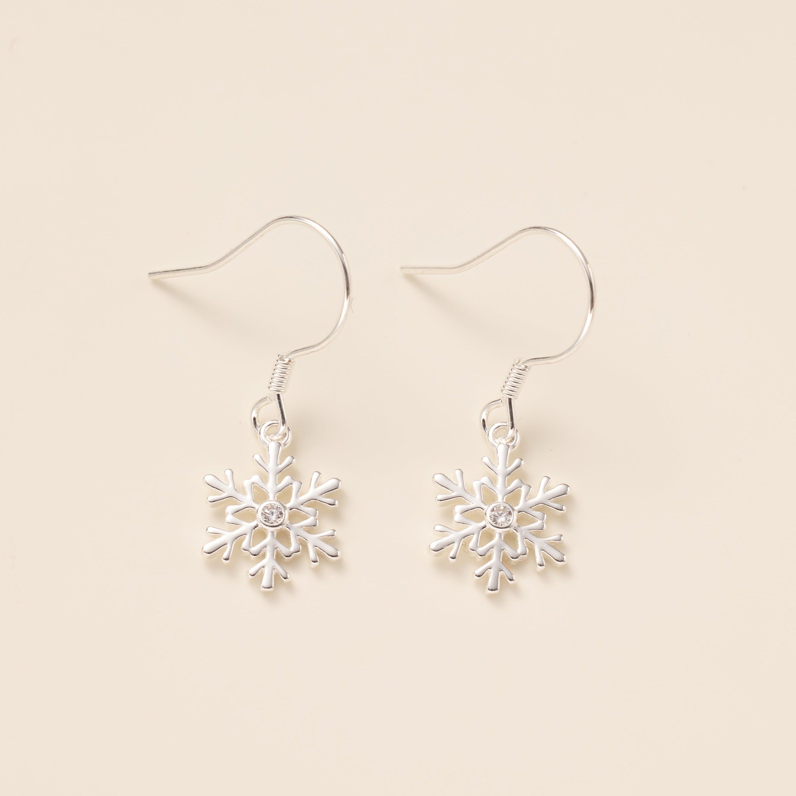 STMG Snowflake Dangle Hook Earrings