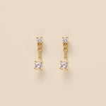 STMG Minimalist Diamond Stud Earrings in gold