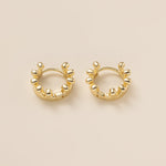 STMG Tiny Crown Hoops in gold