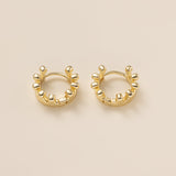 STMG Tiny Crown Hoops in gold