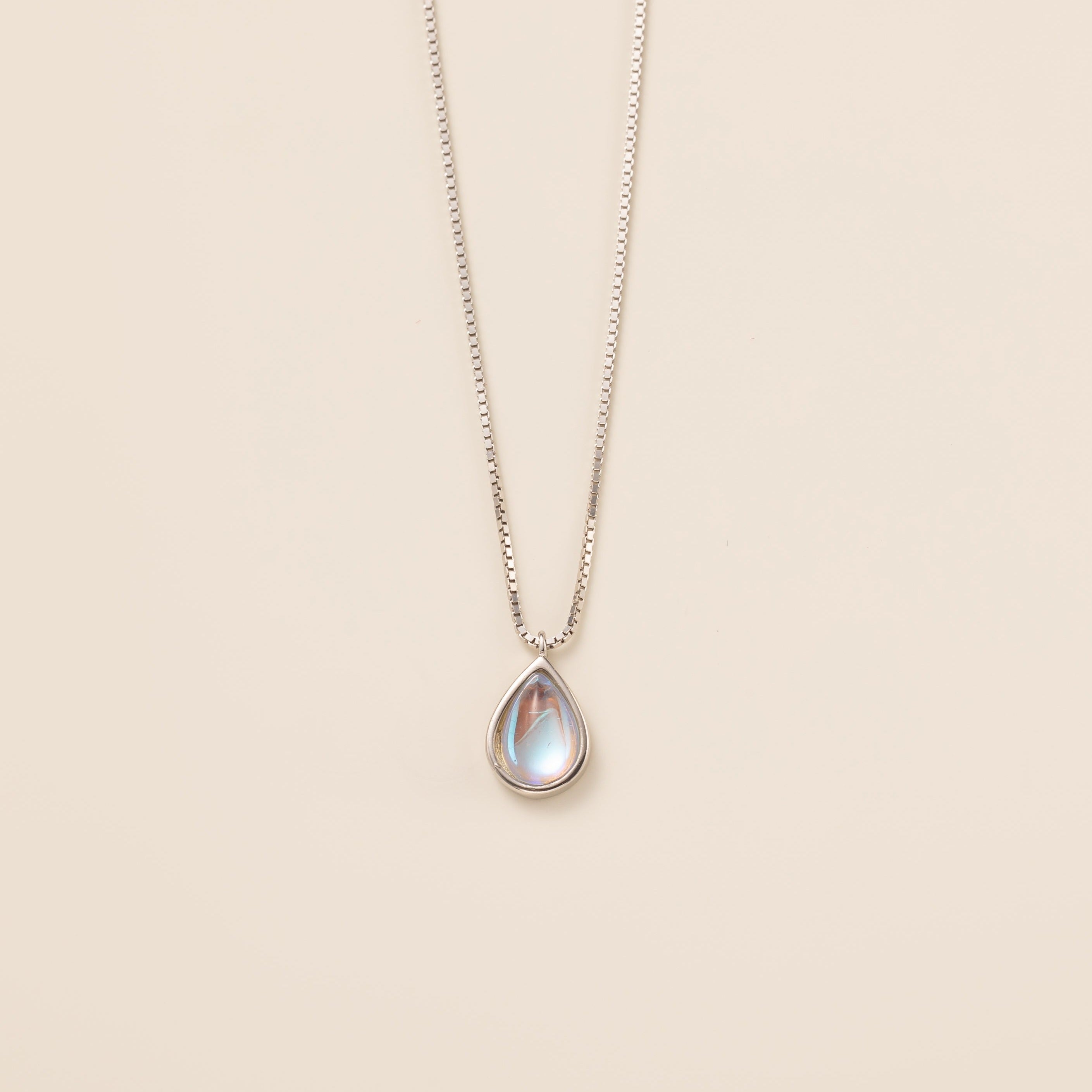 STMG Moonstone Droplet Necklace