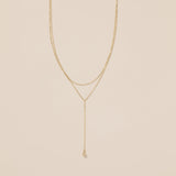 Y Shape Duo-layer Necklace (S925)