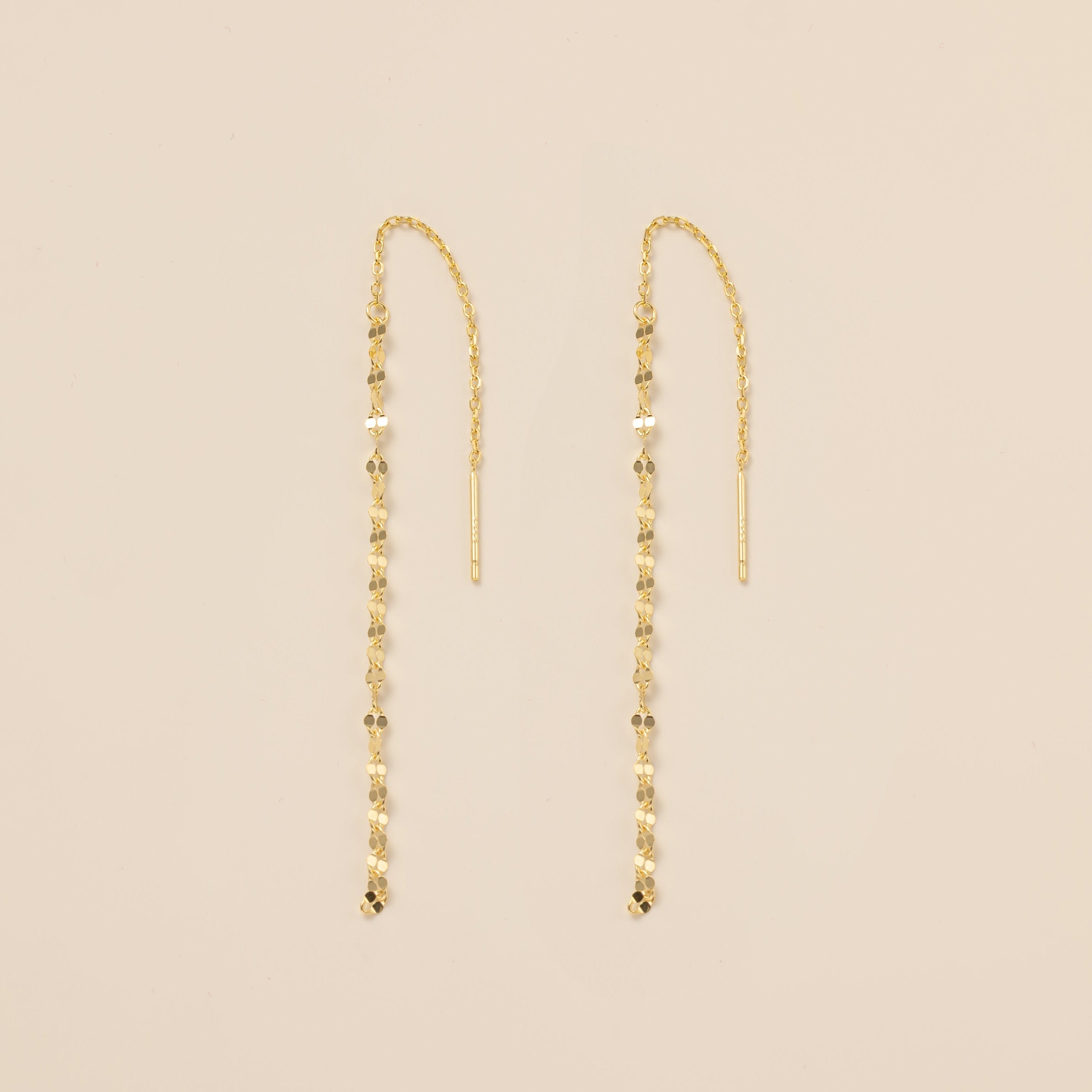 STMG Mirror Chain Threader Earrings