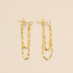 STMG Mirror Duo-chain Tassel Dangle Earrings