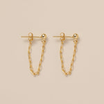 Cable Chain Dangle Earrings in gold