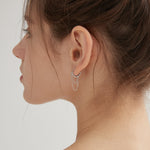 STMG Tassel Duo-chain Hoops on ear