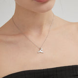 Whale Tail with Pearl Necklace (S925)