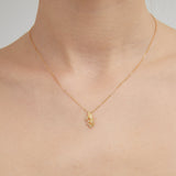 Feather Necklace on neck