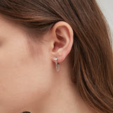 Chain Dangle Hoops (S925)