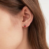 STMG Strawberry Stud Earrings on ear