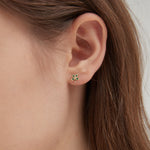 STMG Green Clover Stud Earrings