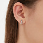 Deer Stud Earrings on ear