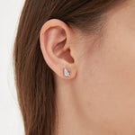 STMG Swan Stud Earrings on ear